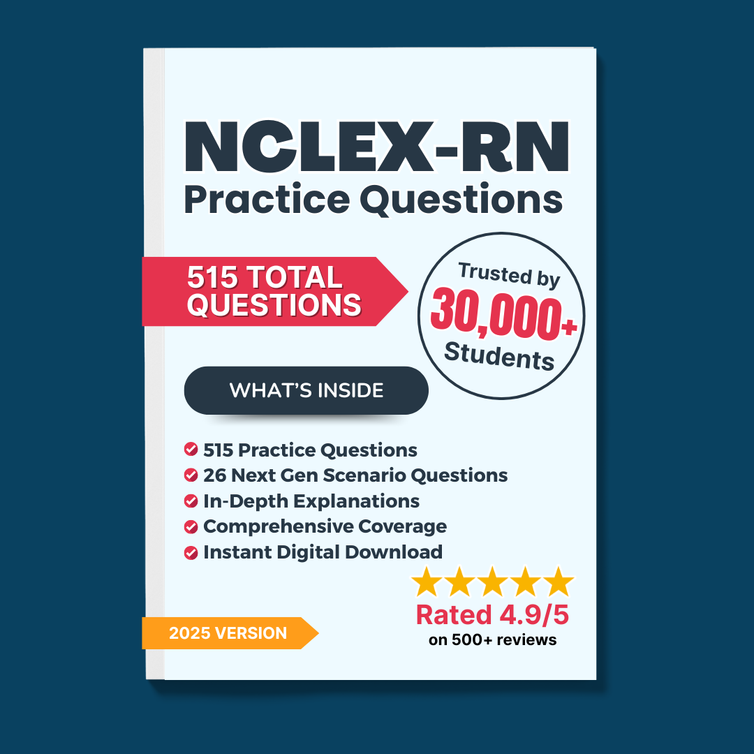 620 NCLEX-RN 2025 Exam Practice Questions with Detailed Solutions. Comes with Next Gen Detailed Scenario Questions.