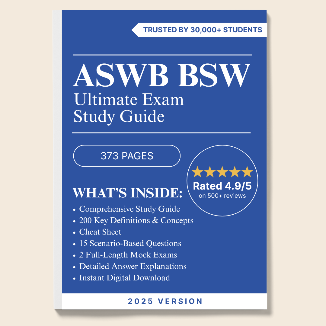ASWB BSW Ultimate Exam Study Guide (373 Pages) with Mock Exams & Practice Questions