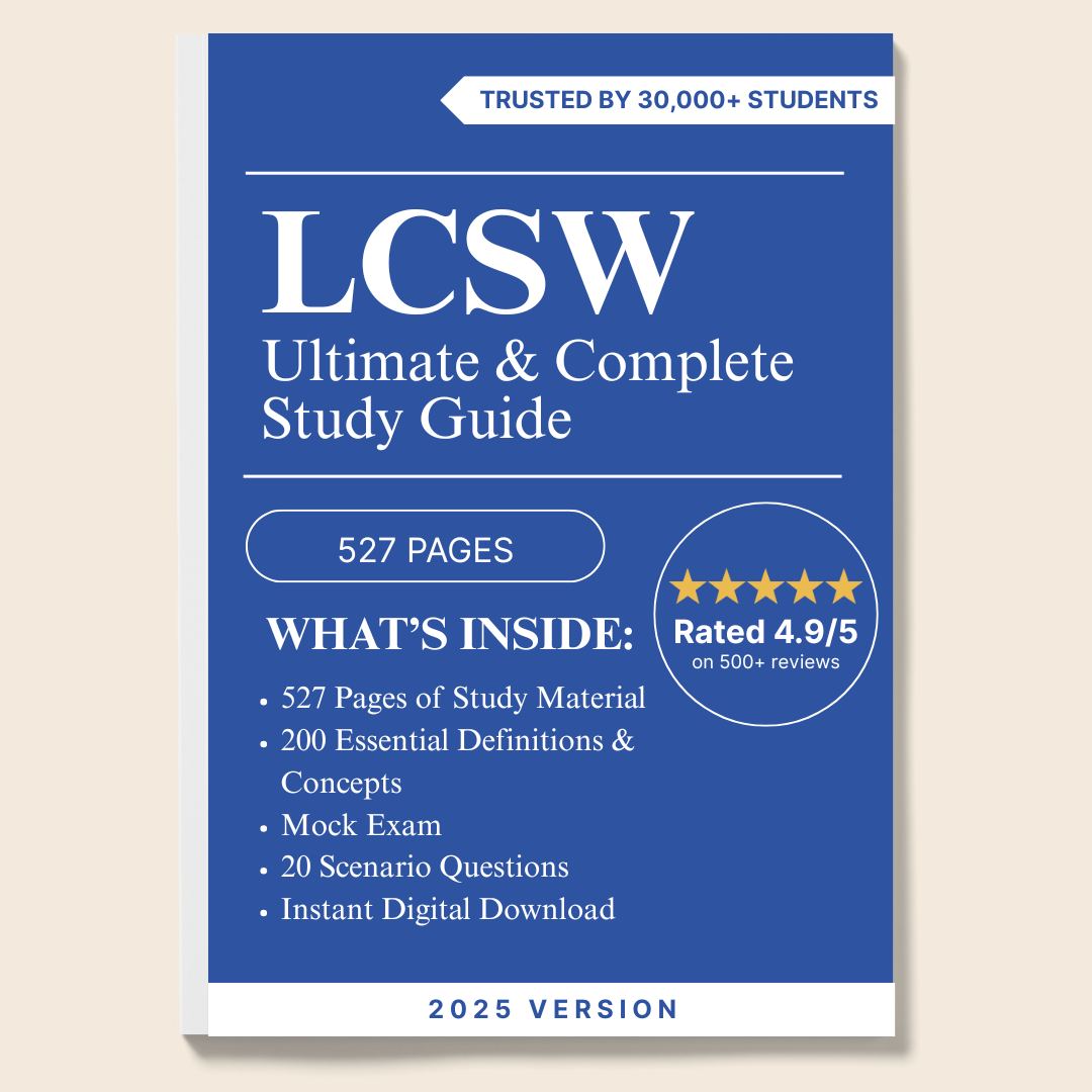 LCSW Exam Prep 2-in-1 Bundle for Success. 530 Practice Qs and Study Guide.