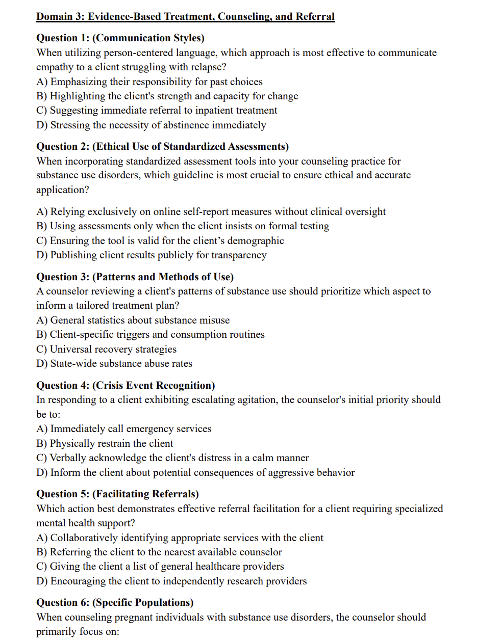 IC&RC ADC Exam Practice Questions: 300 Domain-Specific Questions with Detailed Rationales