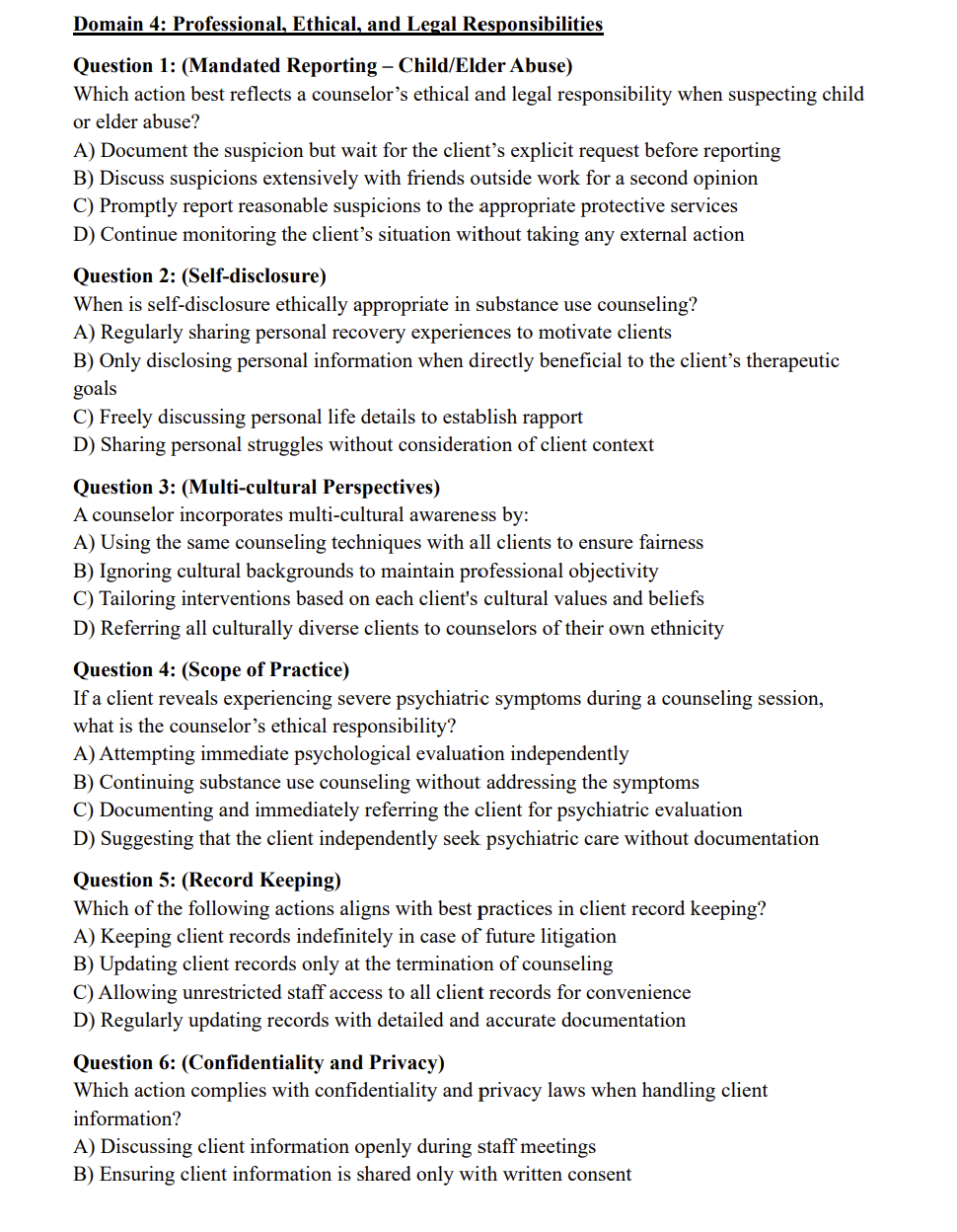 IC&RC ADC Exam Practice Questions: 300 Domain-Specific Questions with Detailed Rationales