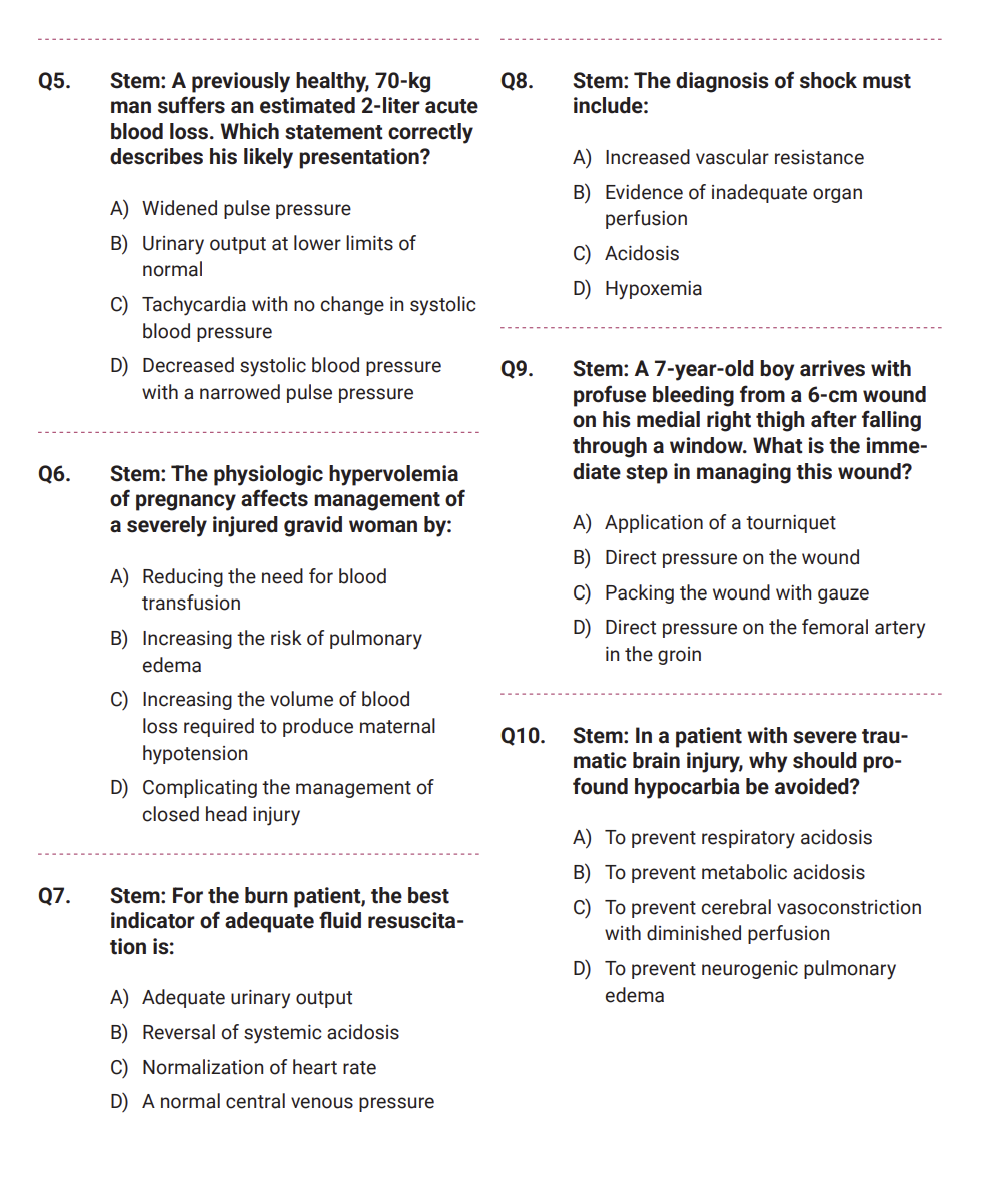 150 Questions for the ATLS Test with Answers & Explanations