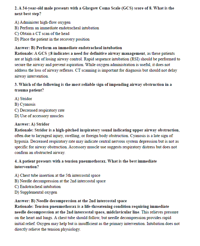 ATLS Complete Study Guide | 221-Pages with Notes, Practice Questions, Key Concepts, & More