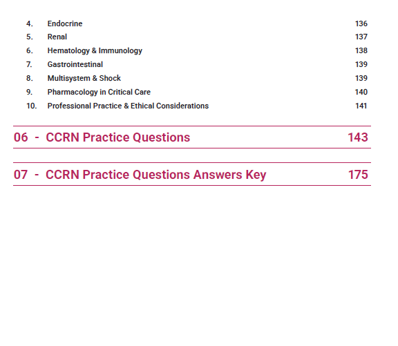 CCRN Exam 2025 eBook Study Guide | Includes Detailed Notes, Practice Questions, Cheat Sheet & More