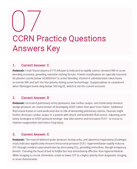 CCRN Exam 2025 eBook Study Guide | Includes Detailed Notes, Practice Questions, Cheat Sheet & More