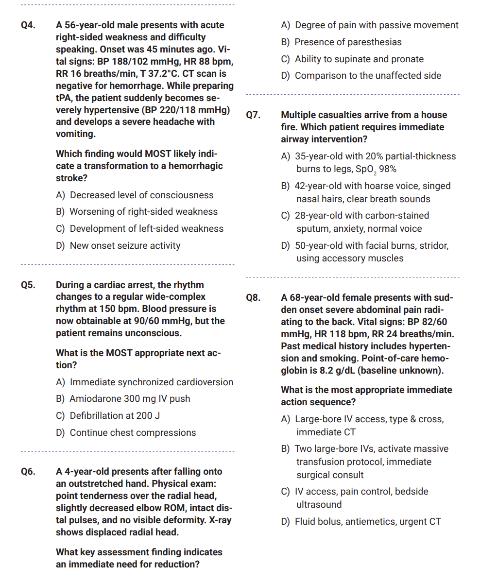 175 Questions for the Certified Emergency Nurse (CEN) 2025 Exam with Answers & Explanations