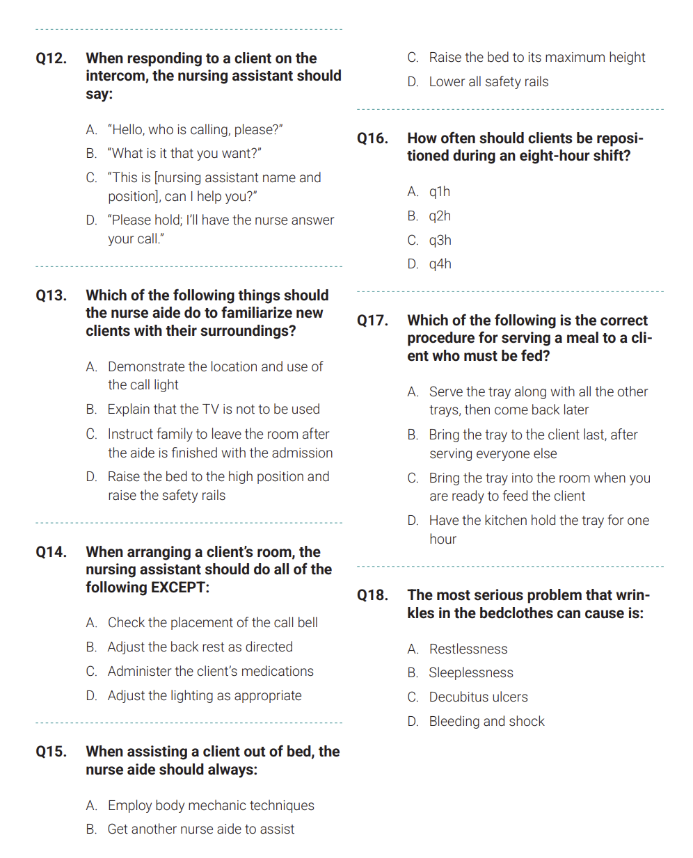 127 Questions for the CNA 2024 Exam with Answers & Explanations