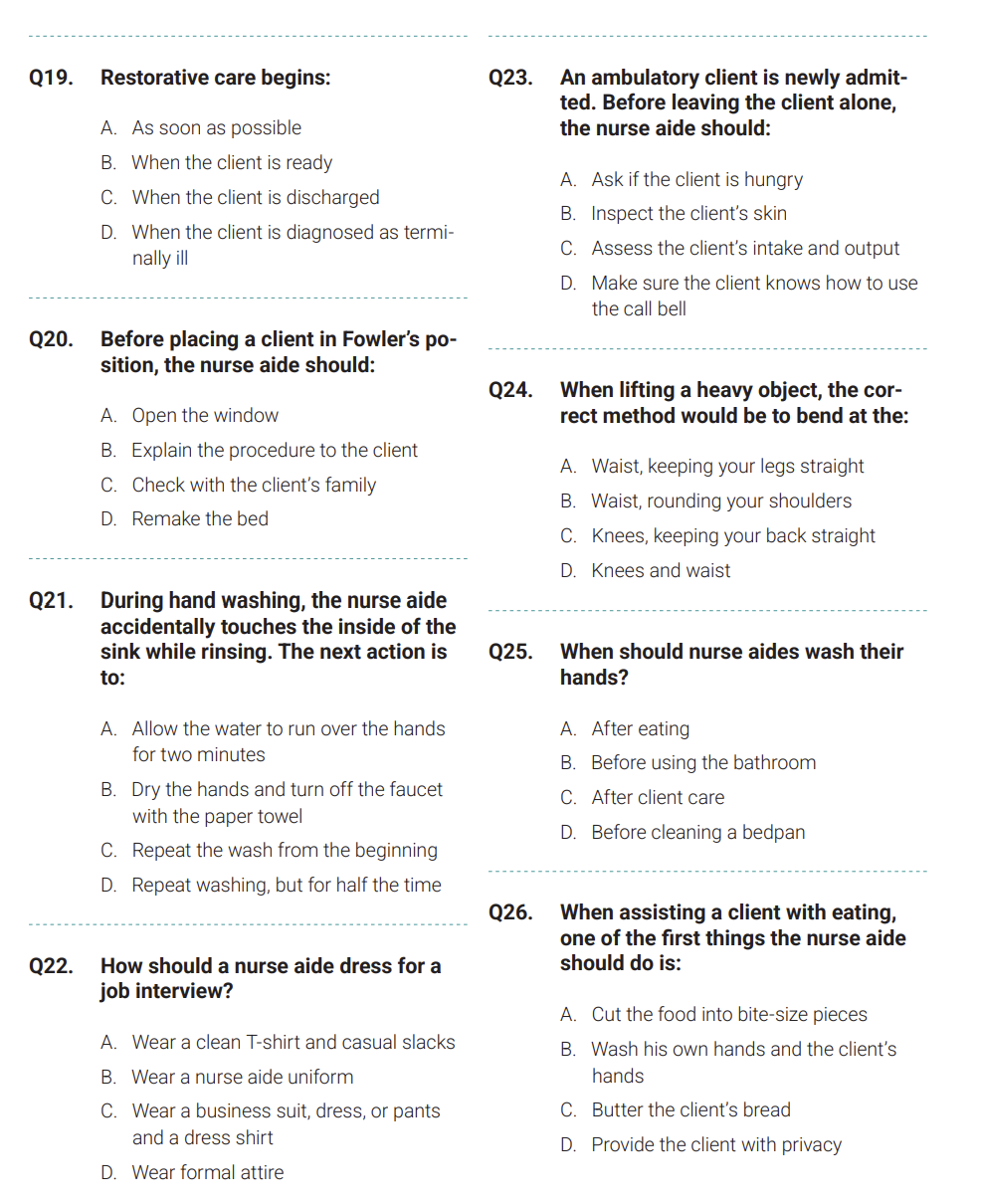 127 Questions for the CNA 2024 Exam with Answers & Explanations