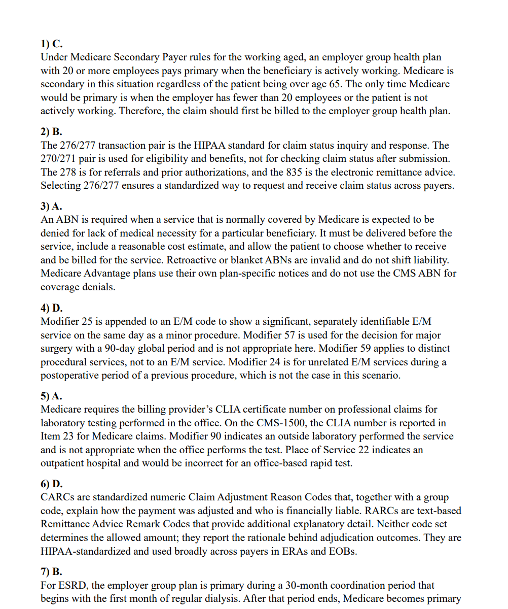 Text document with healthcare policy information on a white background