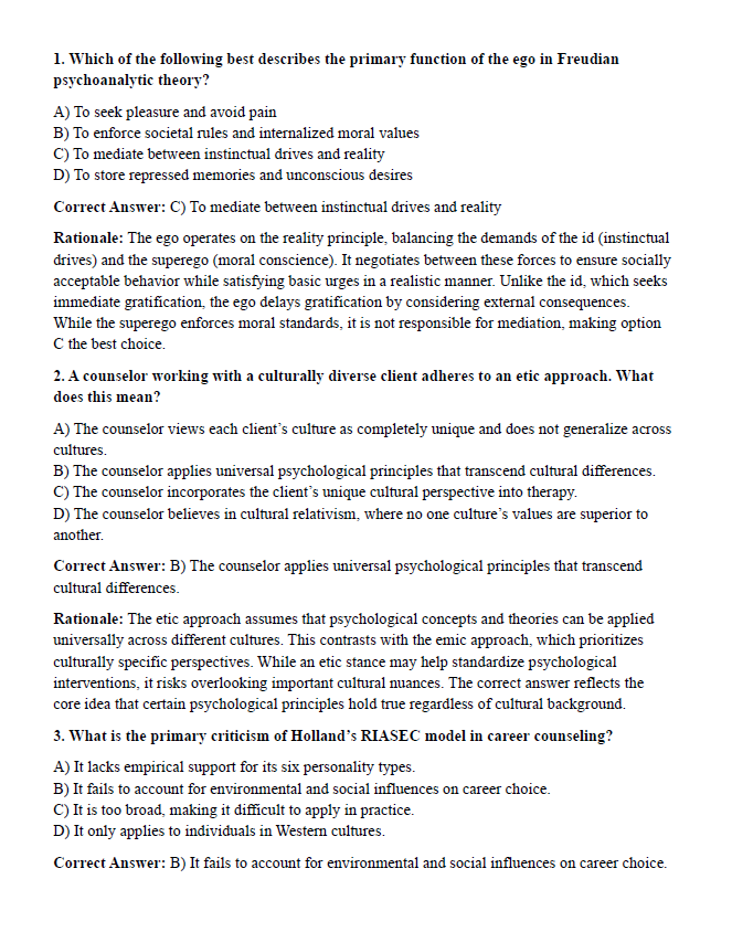 CPCE 2025 Exam Complete Study Guide: 110 Pages of Essential Content & 300 Practice Questions with Detailed Rationales