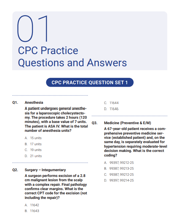 600 AAPC CPC 2025 Practice Questions