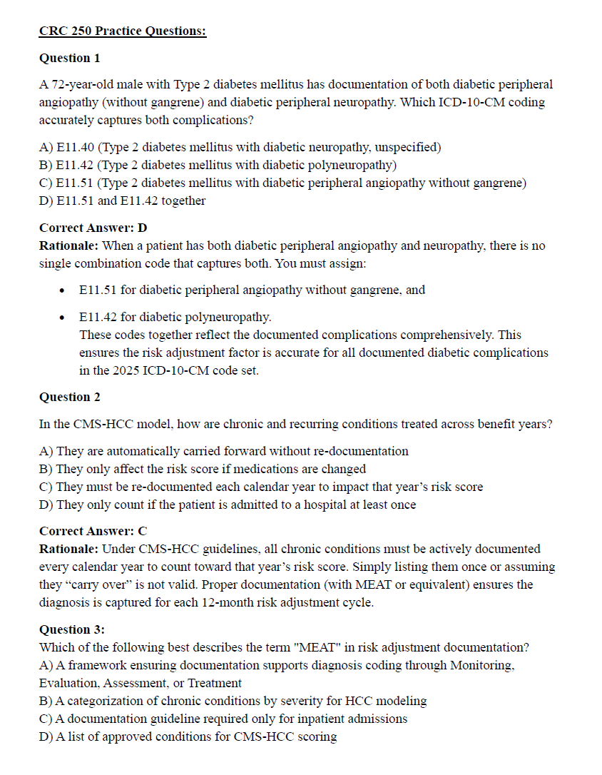AAPC CRC Exam 2025 Ultimate Study Guide with Mock Exams, Definitions, & Cheat Sheet & More