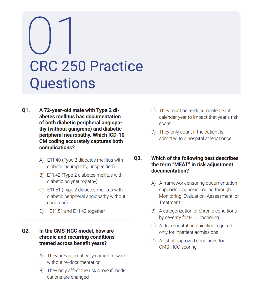 250 Questions for the AAPC CRC 2025 Exam with Answers & Explanations