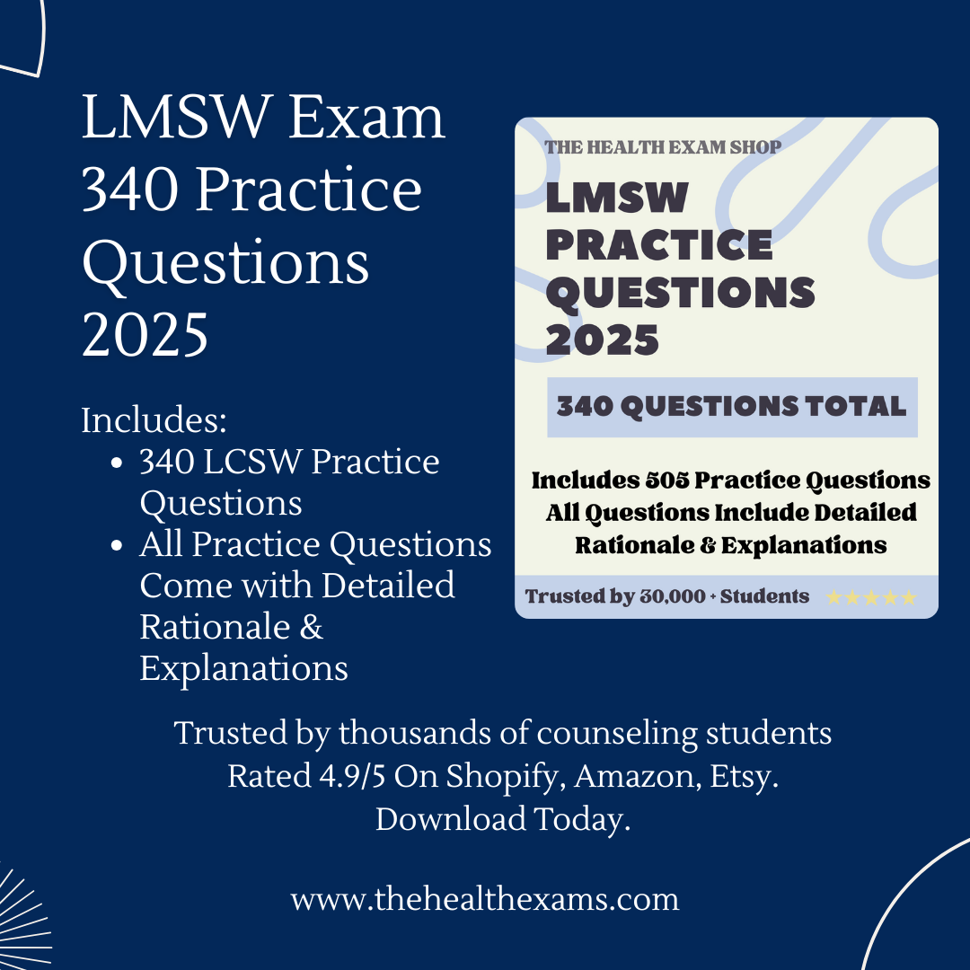 LMSW Exam 2025 Study Pack with 640 Practice Questions & Detailed Notes