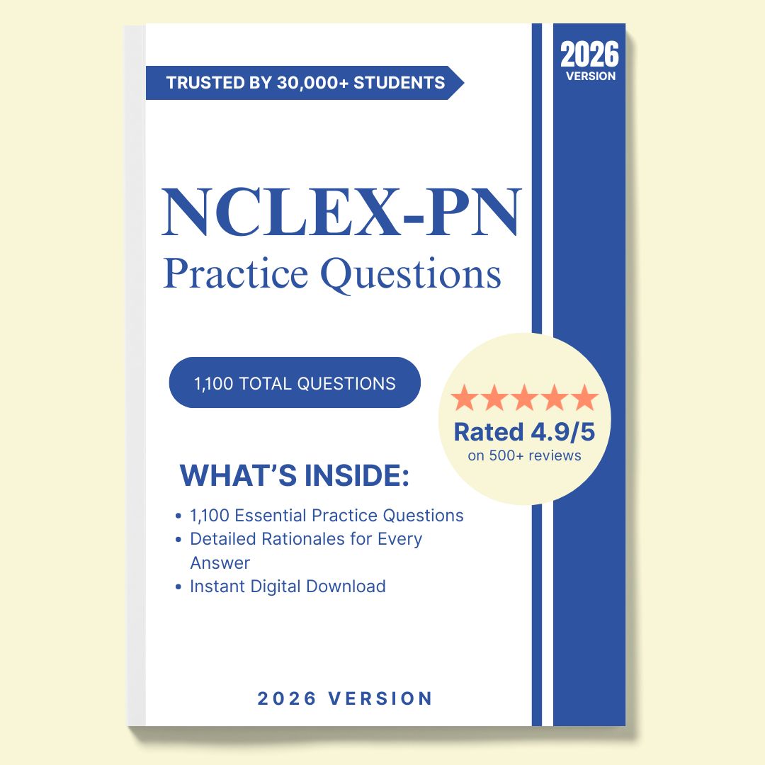 NCLEX-PN Study Pack: 2 Essential Guides & 1,300 Practice Qs