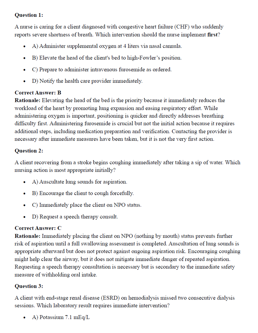 NCLEX-PN 2025/2026 Practice Question Set – 1,100 Questions + Rationales (Digital Download)