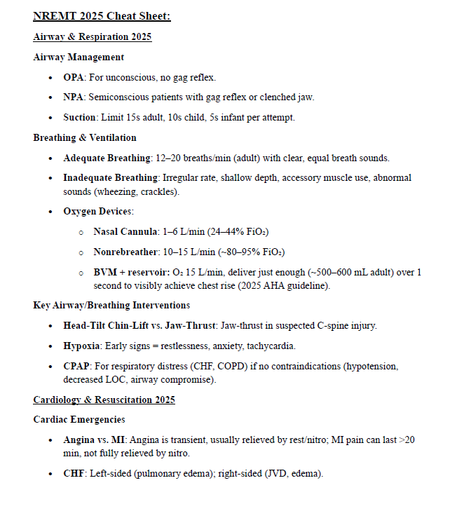 NREMT EMT 2025 Exam Complete Study Guide: Updated for the latest 2025 EMT Exam Changes