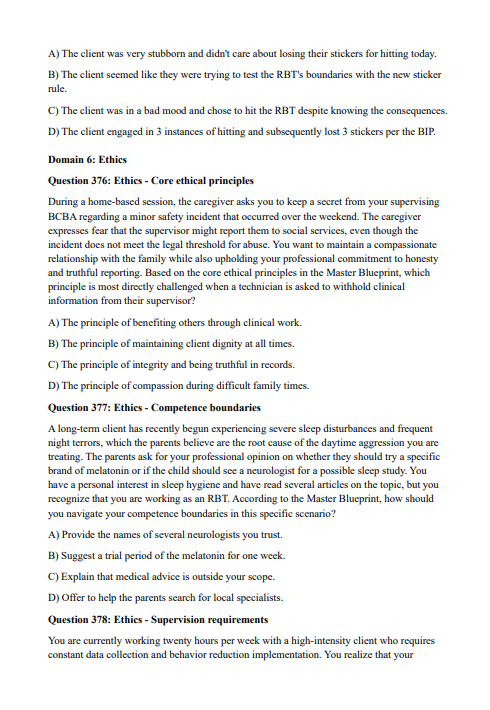 RBT Practice Questions – 450 Exam-Aligned Questions with Explanations | Digital Download