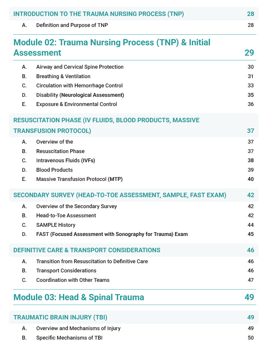 TNCC 2025 Complete Study Guide