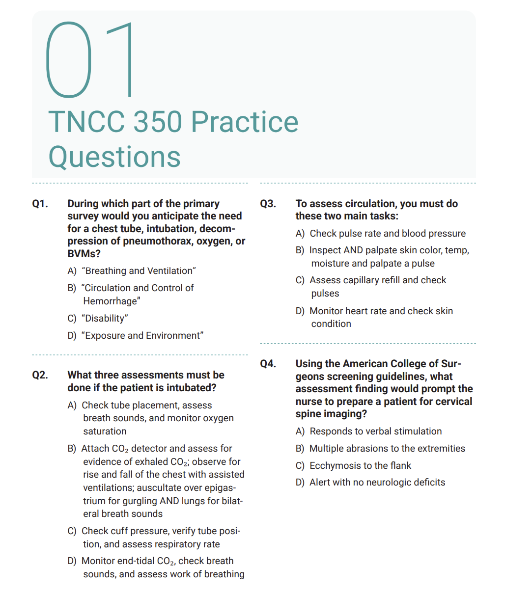 TNCC 10th Edition | 348 Questions, Answers, Rationale 2025 | 100% Verified and Graded A+