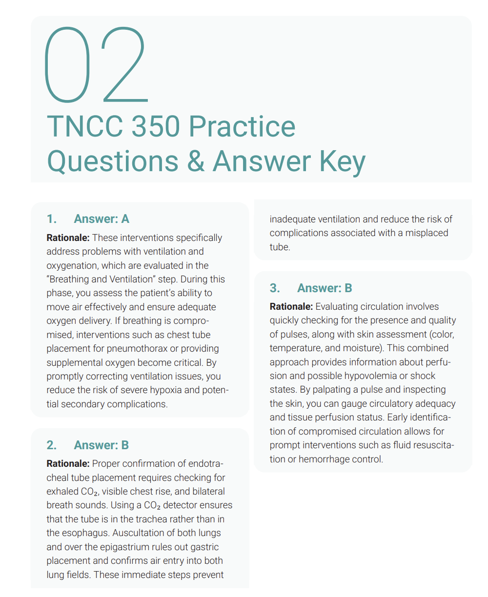 TNCC 10th Edition | 348 Questions, Answers, Rationale 2025 | 100% Verified and Graded A+