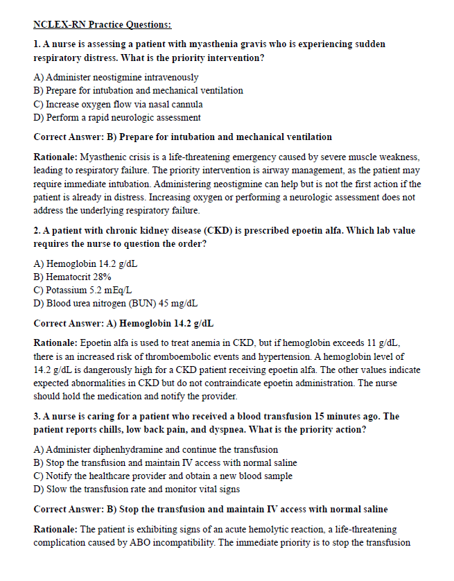 NCLEX - RN Exam Study Guide: 247 Pages of Essential Content & Practice Questions - The Health Exams