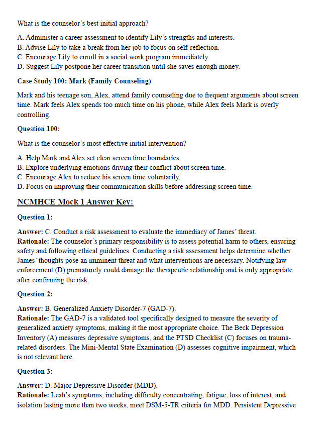 NCMHCE Exam Ultimate Study Guide Includes: Detailed Notes, Definitions, Mock Exams, Case Studies & More - The Health Exams