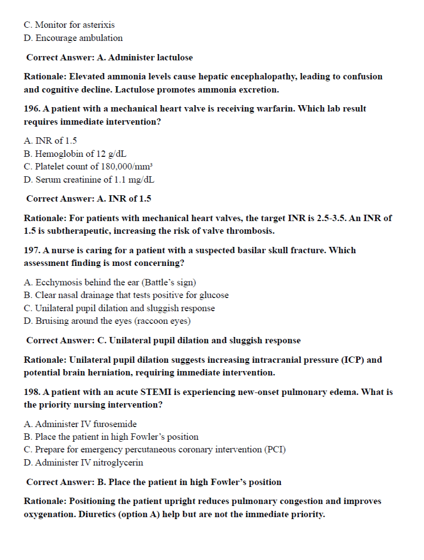 200 Questions for Nursing Fundamentals 2024 with Answers & Explanations - The Health Exams