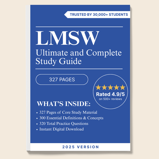 LMSW Exam 2025 Ultimate Study Guide with Detailed Notes, Mock Exam, Scenario Questions, & More
