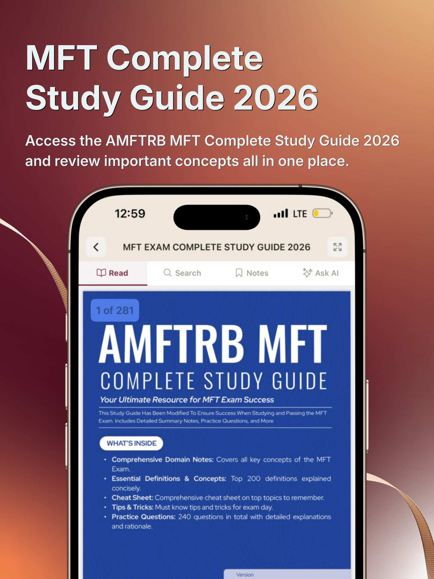 MFT Exam Prep Portal — Subscription