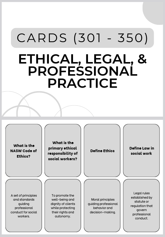 LCSW Flashcards: 400 Printable Digital Flashcards for Exam Success