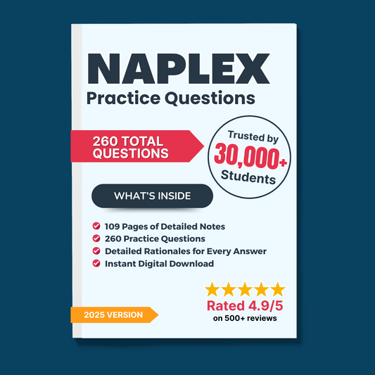 NAPLEX Practice Questions: 109 Pages of Practice Questions