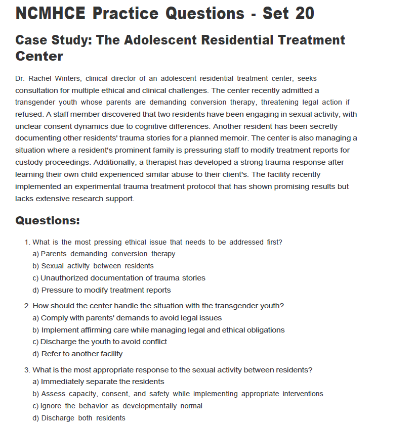 600 Questions for the NCMHCE 2024 Exam with Answers & Explanations - The Health Exams