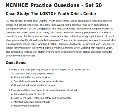 600 Questions for the NCMHCE 2024 Exam with Answers & Explanations - The Health Exams