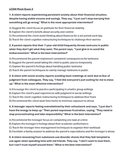 680 Essential Questions for the LCSW 2024 Exam with In - Depth Answers - The Health Exams