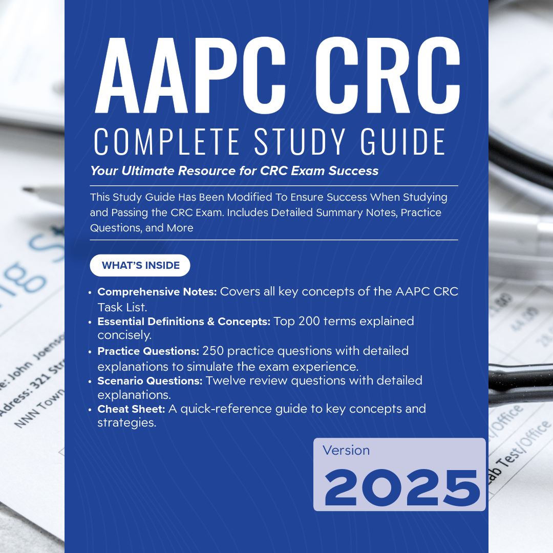 AAPC CRC 2025 Study Guide Edition | Includes Detailed Notes, Practice Questions, Cheat Sheet & More