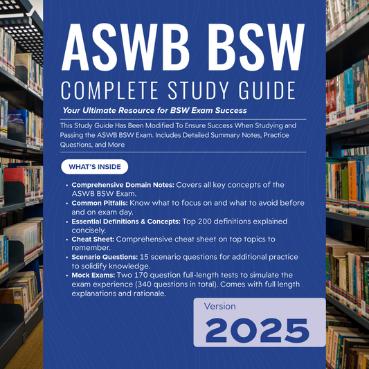BSW Exam Prep Pack: Study Guide, Mock Exams & Practice Questions