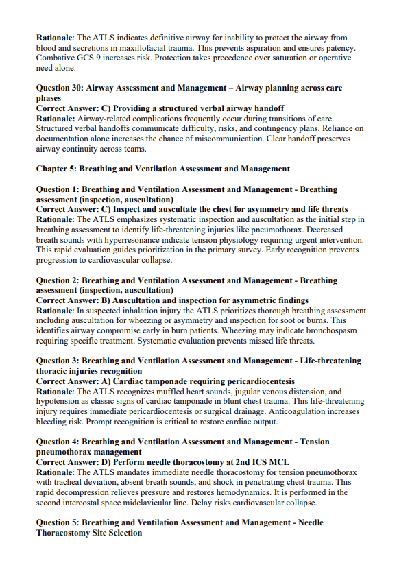 ATLS Practice Questions | 870 Exam-Style Trauma Questions