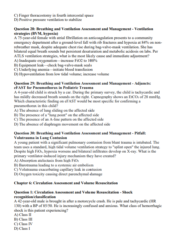 ATLS Practice Questions | 870 Exam-Style Trauma Questions