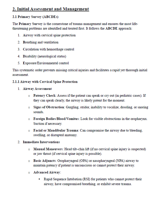 ATLS Complete Study Guide | 221-Pages with Notes, Practice Questions, Key Concepts, & More