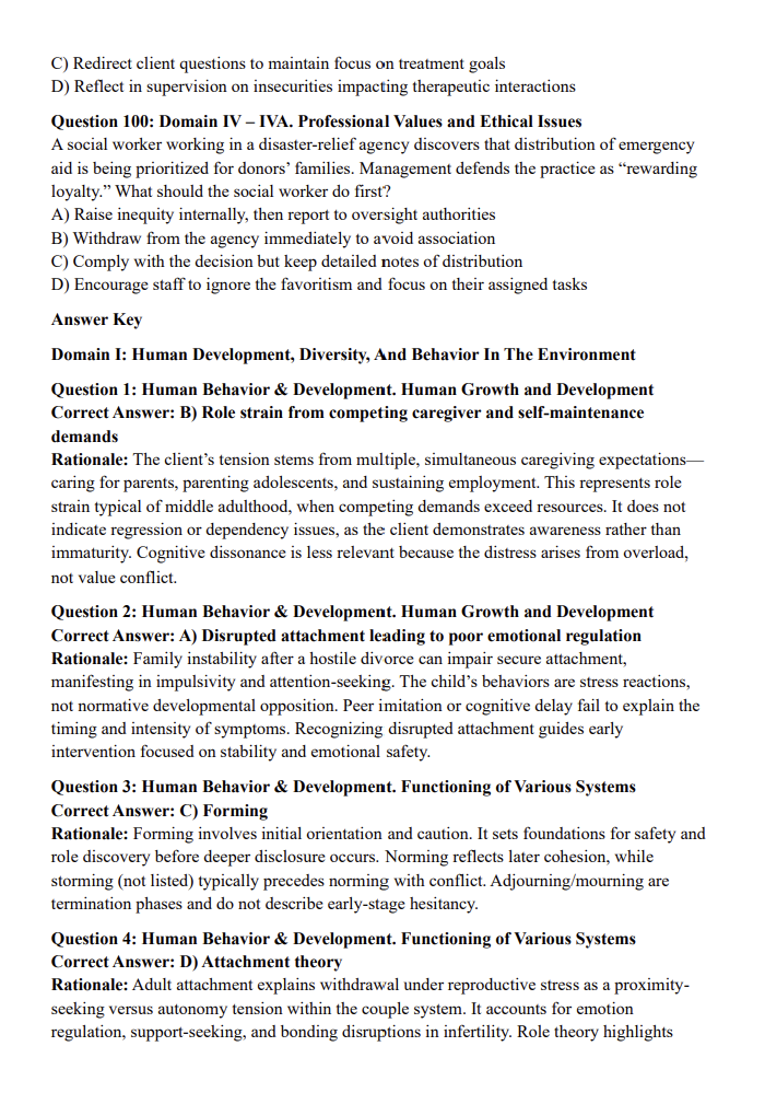 Advanced Generalist Practice Questions – 400 ASWB-Style Questions by Domain (Digital Download)