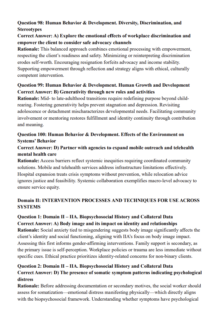 Advanced Generalist Practice Questions – 400 ASWB-Style Questions by Domain (Digital Download)