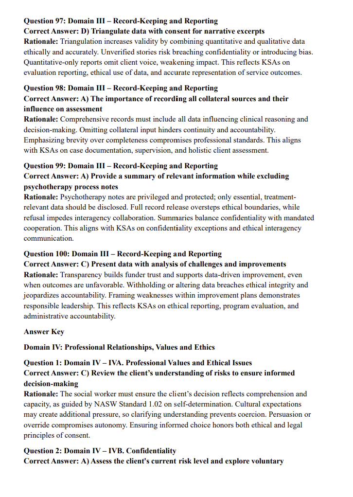 Advanced Generalist Practice Questions – 400 ASWB-Style Questions by Domain (Digital Download)