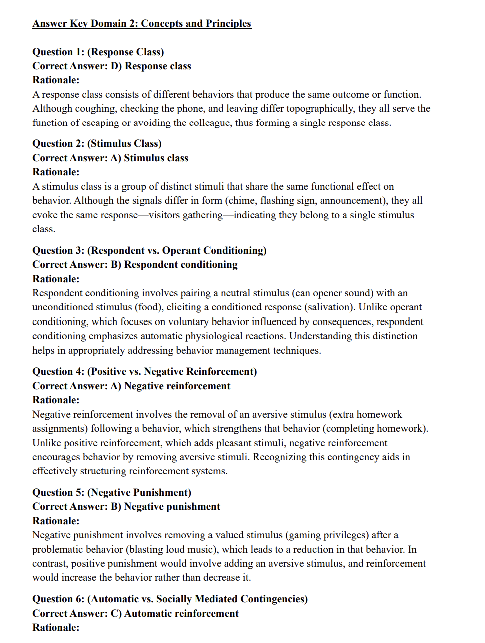 BCBA 2025 Practice Questions: 350 Domain-Specific Questions with Detailed Rationales