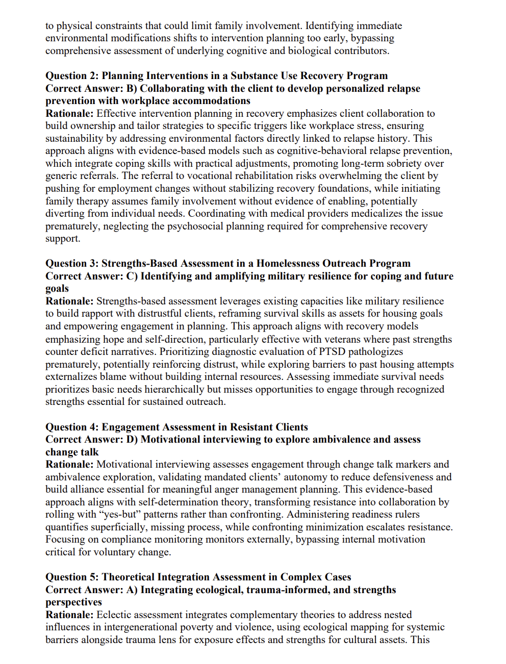 BSW Practice Questions – 600 Practice Questions with Detailed Explanations