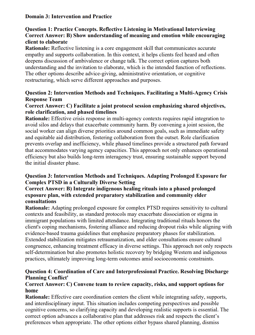 BSW Practice Questions – 600 Practice Questions with Detailed Explanations