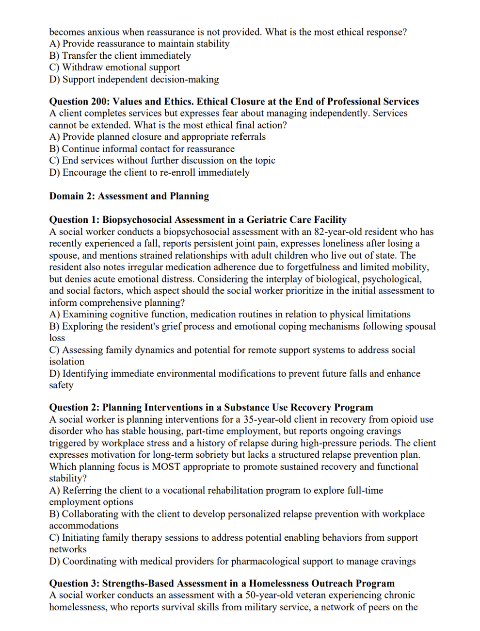 BSW Practice Questions 600 ASWB Bachelor’s Exam Questions The