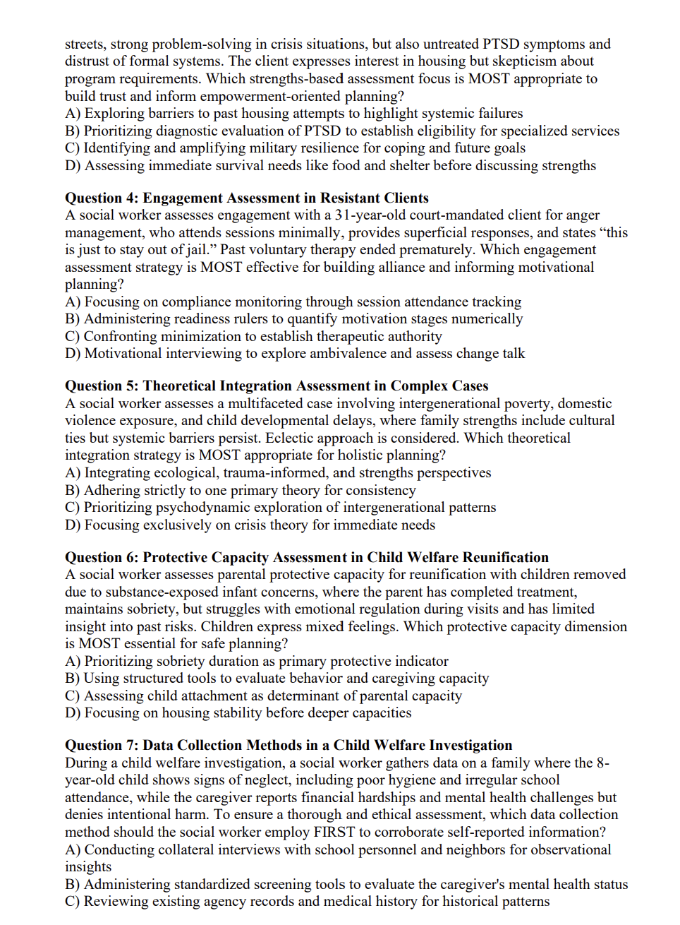 BSW Practice Questions – 600 Practice Questions with Detailed Explanations