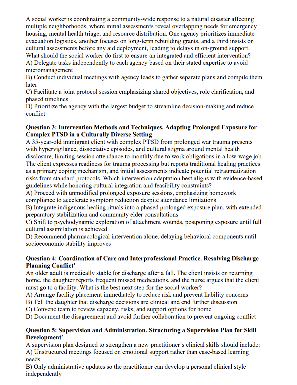 BSW Practice Questions – 600 Practice Questions with Detailed Explanations