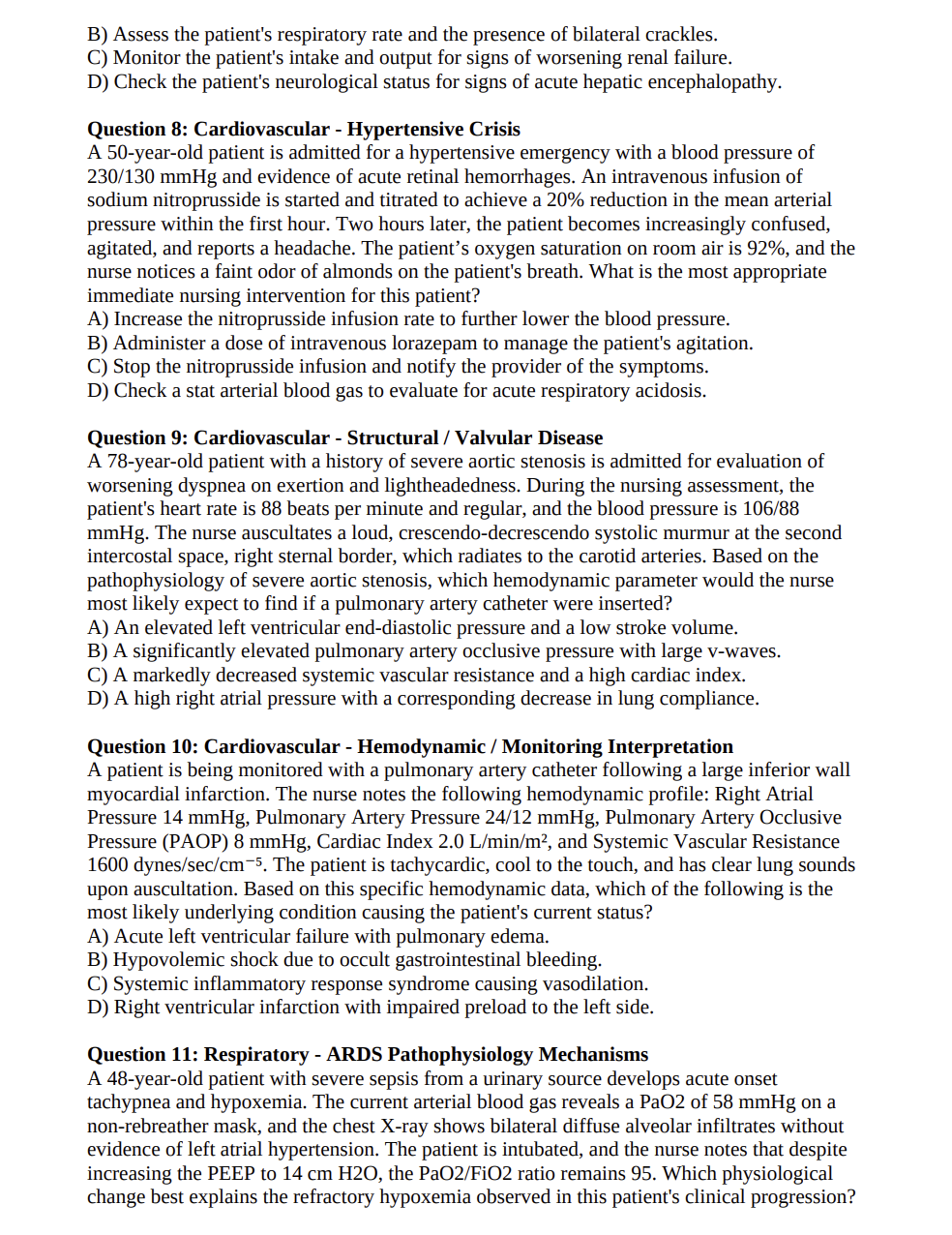 CCRN 450 Practice Questions with Detailed Explanations